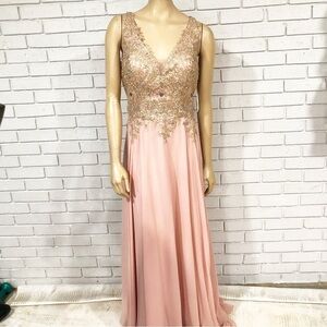 Let’s Dusty Rose Evening Gown‎